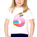 T-shirt imprimé graphique Ice Cream Pop It pour filles vêtements pour enfants cadeau