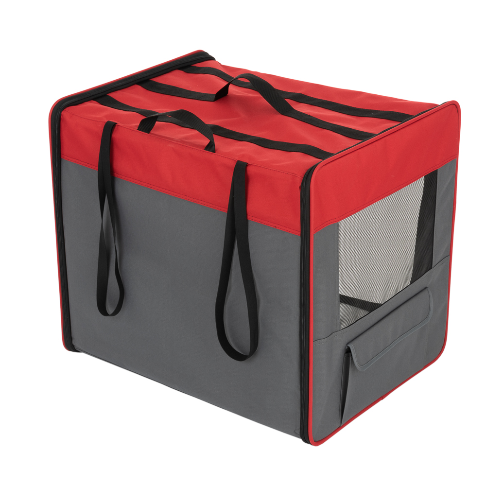 First Class Basic Dog Transport Crate | Size XL 96.5x66x73.5cm | Grey/Red