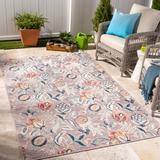 Rita 2'7" x 7'3" Cottage Outdoor Floral Transitional Natural Gray/Charcoal/Gray/Garnet/Dark Beige/Dusty Pink/Olive/Off White/Dark Blue/Beige/Navy Outdoor Runner - Hauteloom