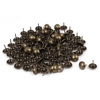 Household Metal Domed Head Upholstery Tack Nail Bronze Tone 14mm Dia 120pcs - Bronze Tone