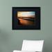 Trademark Fine Art 'Lakeview Sunset' by Jason Shaffer Framed Photographic Print Canvas, Wood in Blue/Orange | 0.5 D in | Wayfair JS0070-B1620BMF