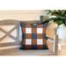 ULLI HOME Jeb Farm House Plaid Indoor/Outdoor Pillow Polyester/Polyfill blend in Orange/Blue/Navy | 19 H x 19 W x 5.25 D in | Wayfair