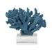 Rosecliff Heights Roshina Faux Coral Accent w/ Base Resin, Glass in Blue/Gray/White | 7.9 H x 9.5 W x 8.5 D in | Wayfair