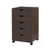 Latitude Run® 5 Drawer Dresser for Bedroom, Stylish Tall Dressers w/ Wheels, Storage Shelves Wood in Brown | 24 H x 15.7 W x 15.7 D in | Wayfair