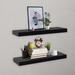 Latitude Run® Wall Shelves Floating Shelves Wall Mounted Display Shelves for Book Wood in Black/Brown | 1.5 H x 15.7 W x 7.9 D in | Wayfair