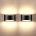 Orren Ellis Ndoor Dimmable Wall Sconces Sets Of 2, Modern Led Up Down Wall Lamp, 12W Indoor Hallway Wall Light Fixtures For Living Room, Stair | Wayfair