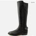 Coach Shoes | Coach Liza Women Round Toe Leather Black Knee High Boot Firm Price | Color: Black/Silver | Size: 7.5