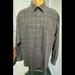 Burberry Shirts | Burberry Mens Dress Shirt Button Front Brown Light Blue Windowpane Plaid Xl | Color: Blue/Brown | Size: Xl