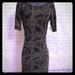 Lularoe Dresses | New Limited Elegant Sheath Dress Black With Metallic Glitter Copper & Gold Xs | Color: Black/Gold | Size: Xs (2-4)