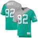 Men's Mitchell & Ness Reggie White Gray/Kelly Green Philadelphia Eagles Retired Player Name Number Diagonal Tie-Dye V-Neck T-Shirt