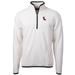 Men's Cutter & Buck Cream Ole Miss Rebels Team Logo Cascade Eco Sherpa Fleece Quarter-Zip Pullover Jacket