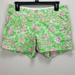 Lilly Pulitzer Shorts | Euc Lilly Pulitzer Callahan Shorts Sunny Side Womens 2 Green Pink Lion | Color: Green/Pink | Size: 2