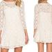 Free People Dresses | Free People Women's Walking To The Sun Cream Lace Dress Size 2 | Color: Cream/Red | Size: 2