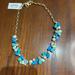 J. Crew Jewelry | J. Crew Multi Crystal Blue Necklace | Color: Blue/Silver | Size: Os