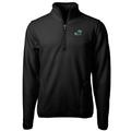 Men's Cutter & Buck Black Tulane Green Wave Team Logo Cascade Eco Sherpa Fleece Quarter-Zip Pullover Jacket