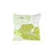 Floral Pattern Fabric Accent Pillow - Green and White - 17 H x 17 W x 1 L Inches