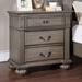 Vame Traditional Solid Wood 3-Drawer Nightstand by Furniture of America