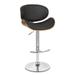 Swivel Wooden Support Faux Leather Barstool with Pedestal Base - 36 H x 21 W x 20 L Inches