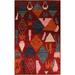 Red Tribal Geometric Moroccan Oriental Wool Area Rug Hand-knotted - 6'10" x 9'10"