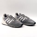 Adidas Shoes | Adidas Men Zx 1k Boost H68718 Gray Stripped Trainers Sneakers Size 10.5 New | Color: Gray/White | Size: 10.5