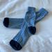 J. Crew Underwear & Socks | Baby Blue Polka Dot Crew Socks By Jcrew | Color: Blue/White | Size: Os