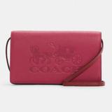 Coach Bags | Coach Anna Foldover Clutch Crossbody In Colorblock W/Horse & Carriage | Color: Pink | Size: Os