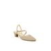 Wide Width Women's Minimalist Slingback Pump by LifeStride in Light Gold (Size 10 W)