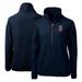 Women's Cutter & Buck Navy Boston Red Sox Cascade Eco Sherpa Fleece Quarter-Zip Pullover Jacket