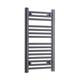 companyblue 400mm Wide Black Heated Towel Rail Radiator Flat Ladder for Stylish Bathroom (400 x 800mm)