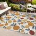 White 60 x 36 x 0.2 in Area Rug - Ebern Designs Mounthill Bold Lemon High-Low Indoor/Outdoor Orange/Beige/Cream Rug | Wayfair