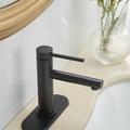 KIKO HOME Single Hole Bathroom Faucet in Black | 6.18 H x 4.46 D in | Wayfair KK-CH-0119-MB