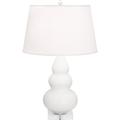 Robert Abbey Small Triple Gourd Accent Lamp Ceramic/Fabric in White | 24 H x 7.25 W x 24 D in | Wayfair MLY33