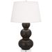 Robert Abbey Triple Gourd Table Lamp Ceramic/Fabric in Brown | 33 H x 20 W x 20 D in | Wayfair MCF43