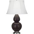 Robert Abbey Double Gourd Table Lamp Ceramic/Fabric in Gray/Brown | 31 H x 19 W x 19 D in | Wayfair MCF58