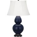 Robert Abbey Double Gourd Table Lamp Ceramic/Fabric in Blue/Brown | 31 H x 19 W x 19 D in | Wayfair MMB56