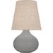 Robert Abbey June Accent Lamp Ceramic/Linen in White/Brown | 23.5 H x 14 W x 14 D in | Wayfair MST91