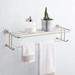 Signature Hardware Ceeley Collection Wall-Mount Towel Rack w/ Shelf Metal in Gray | 6.25 H x 24.15 W x 9.5 D in | Wayfair 296447