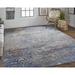 White 79 x 0.32 in Area Rug - Bungalow Rose Lillie-Ella Oriental Machine Woven Distressed Blue/Gray Area Rug | 79 W x 0.32 D in | Wayfair