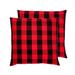 Gracie Oaks Buffalo Check Throw Pillow Cover & Insert - Set Of 2 Polyester/Polyfill/Cotton | 22 H x 22 W x 4 D in | Wayfair