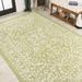 Green 120 x 93 x 0.19 in Area Rug - Bungalow Rose Massimo Bohemian Medallion Textured Weave Indoor/Outdoor/Cream Rug | Wayfair