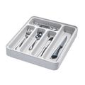 Prep & Savour Ansh 2.13" H x 12.06" W x 15.09" D Adjustable Flatware & Kitchen Utensils Drawer Organizer Plastic in Gray | Wayfair