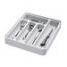 Prep & Savour Ansh 2.13" H x 12.06" W x 15.09" D Adjustable Flatware & Kitchen Utensils Drawer Organizer Plastic in Gray | Wayfair