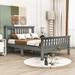 Red Barrel Studio® Full Size Wood Platform Bed Frame w/ Headboard Wood in Gray | 42 H x 56 W x 79 D in | Wayfair DFA0BCB26A4F41D7B7BEDCD7E9137D8F