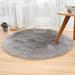 Gray 35.44 x 35.44 x 2.38 in Living Room Area Rug - Gray 35.44 x 35.44 x 2.38 in Area Rug - Everly Quinn Rug, Faux Sheepskin Shag Rug, Home Style Sheepskin Rug, Area Rug For Bedroom Living Room Sheepskin | Wayfair