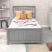 Red Barrel Studio® Twin Size Wood Platform Bed Frame w/ Headboard Wood in Gray | 41 H x 42 W x 79 D in | Wayfair FFC85F83383E426497AF1BB2CAFDFAC9