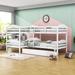 Harriet Bee Twin Over Twin Wooden L-Shaped Bunk Bed w/ Twin Size Trundle in White | 62.5 H x 79.5 W x 119.2 D in | Wayfair