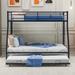 Isabelle & Max™ Twin Over Full Bunk Bed w/ Twin Size Trundle Two-Side Ladders | Wayfair 27C2E271D6DD47C7AD83E8CAA5FE71E4