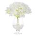 Primrue Hydrangea Flower Arrangement In Vase Natural Fibers, Glass in Blue/White | 13 H x 11 W x 11 D in | Wayfair 360B98FCF47C41E78FCF66A0E3930CDF