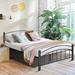 Red Barrel Studio® Full Size Metal Bed Frame Headboard Footboard Platform No Box Spring Needed Metal in Black | 38.5 H x 56 W x 80.5 D in | Wayfair