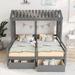 Harper Orchard Twin Size House Platform Beds w/ Two Drawers Wood in Gray | 68.9 H x 75.8 W in | Wayfair 04AE476085BE48AE8FEA987A2B715DE8